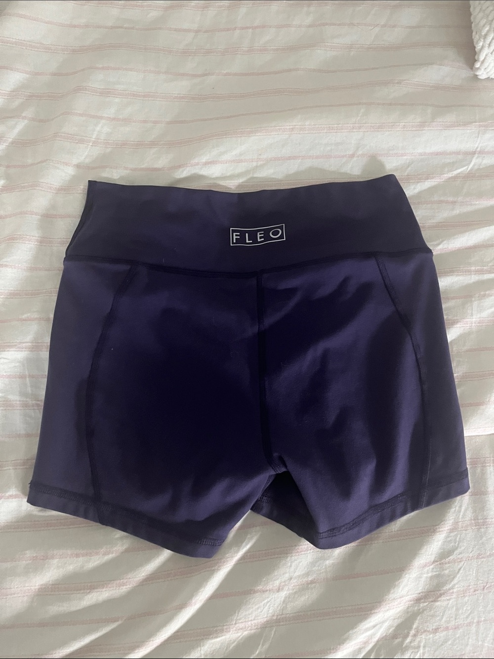 Fleo Women's Deep Purple High-Rise Bike Shorts - Picture 3 of 3